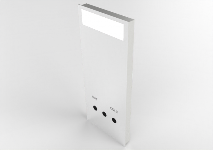 Specchi 3D - Specchio con luce e fori rubinetteria -...