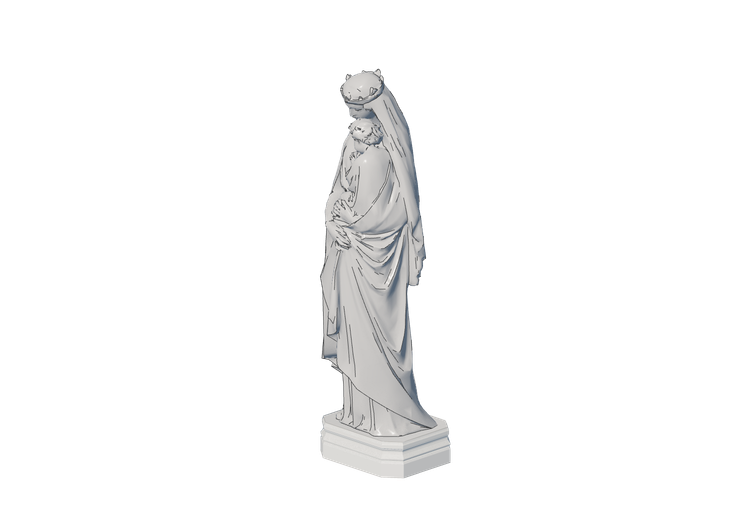 3D Skulpturen - Statue der Madonna mit Kind - ACCA software 3D Skulpturen - Statue der Madonna mit Kind - ACCA software