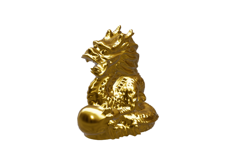 Esculturas 3D - Estátua dragão chinês - ACCA software Esculturas 3D - Estátua dragão chinês - ACCA software