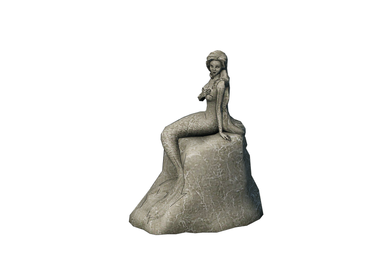 Esculturas 3D - Sirena sobre roca - ACCA software Esculturas 3D - Sirena sobre roca - ACCA software