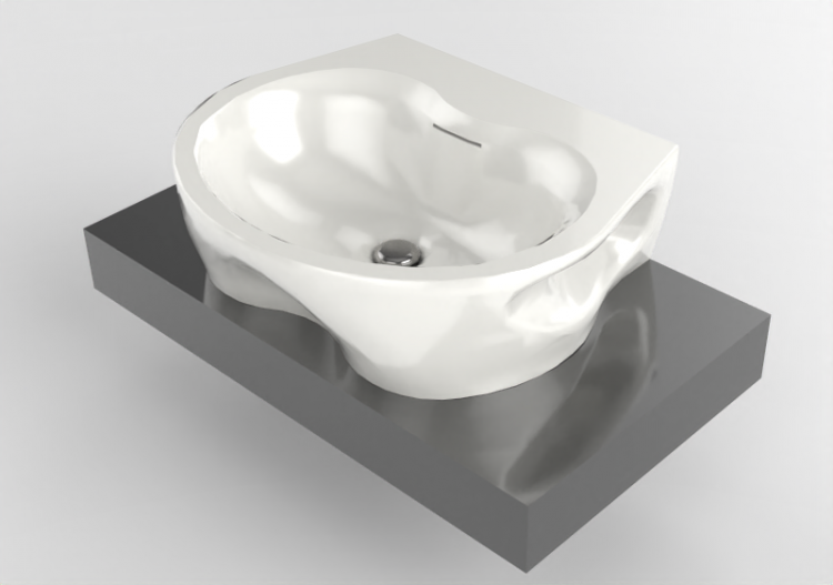 Lavabos 3D - Lavabo con soporte - Flaminia - F6VD60 -...