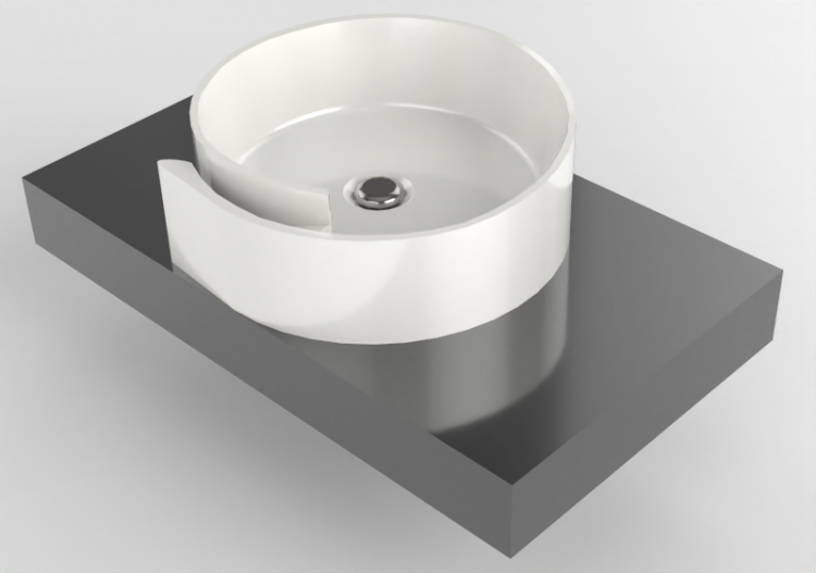 3D Sinks - Sink with support - Flaminia - F6RL44 - Forty6 -...