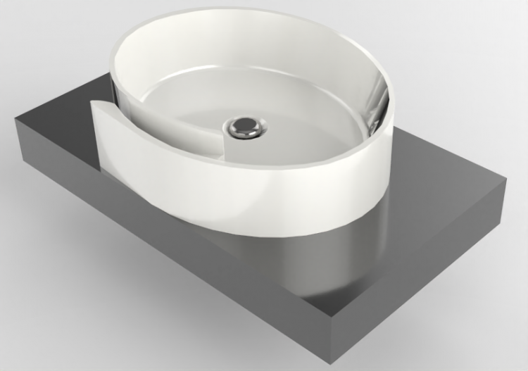 3D Sinks - Sink with support - Flaminia - F6RL56 - Forty6 -...