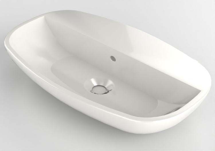 Pias 3D - Lavatório - Flaminia – ND75PR - Nuda - ACCA...