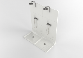 Duches 3D - Chuveiro duplo - Flaminia - PT60B - Plate