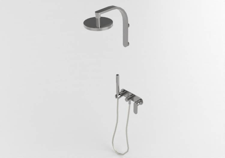 Torneiras 3D - Conjunto chuveiro de embutir composto -...