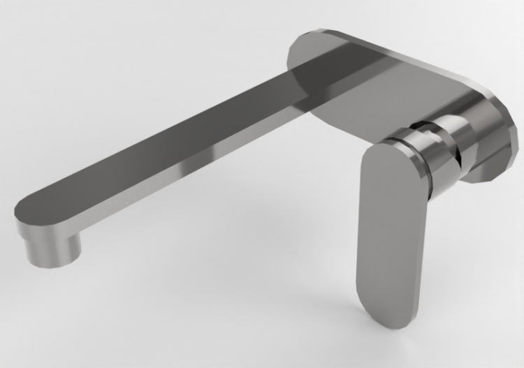 3D Taps - Built-in single-lever mixer with plate - Flaminia...