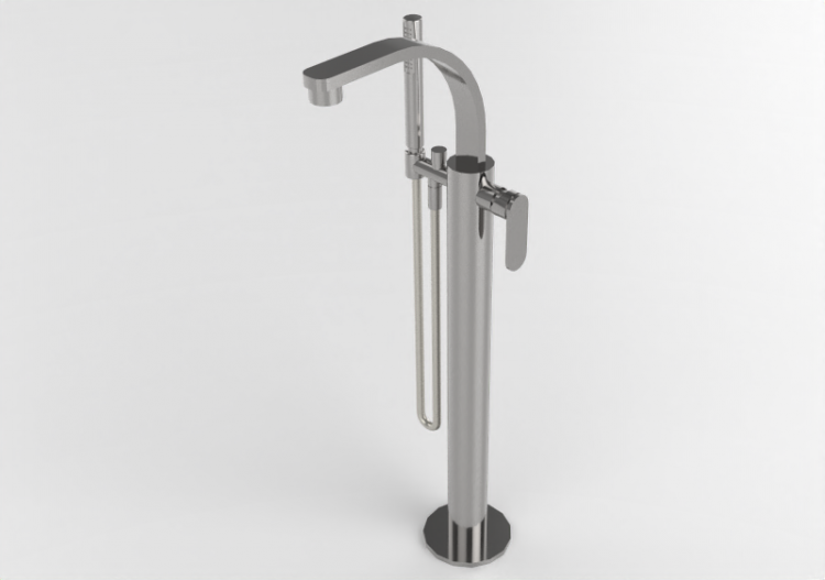 Torneiras 3D - Conjunto banheira free-standing com...