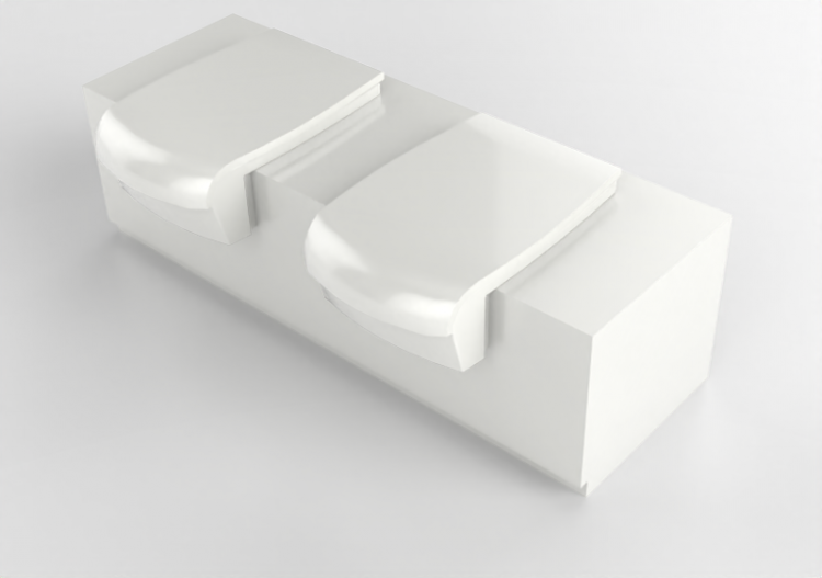 3D Vases - Concealed toilet and bidet - Flaminia -...