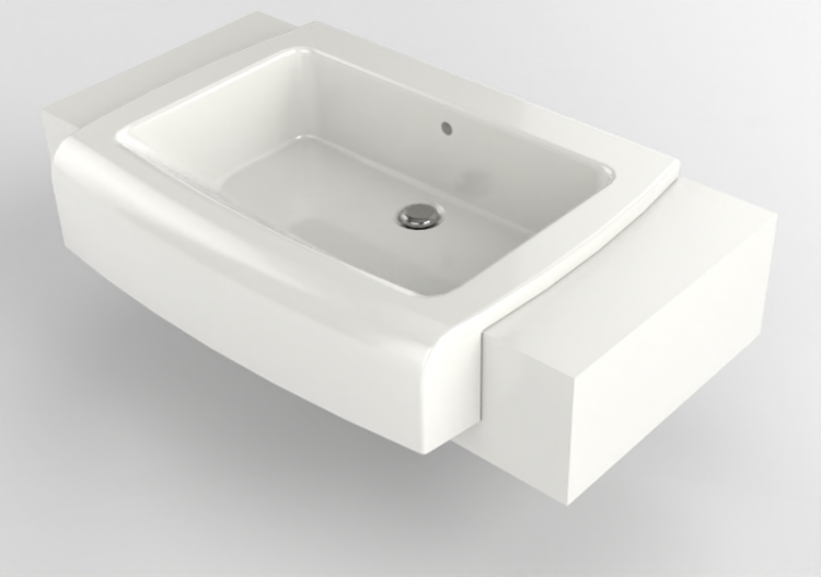 3D Waschbecken - Waschbecken mit Waschtisch - Flaminia -...
