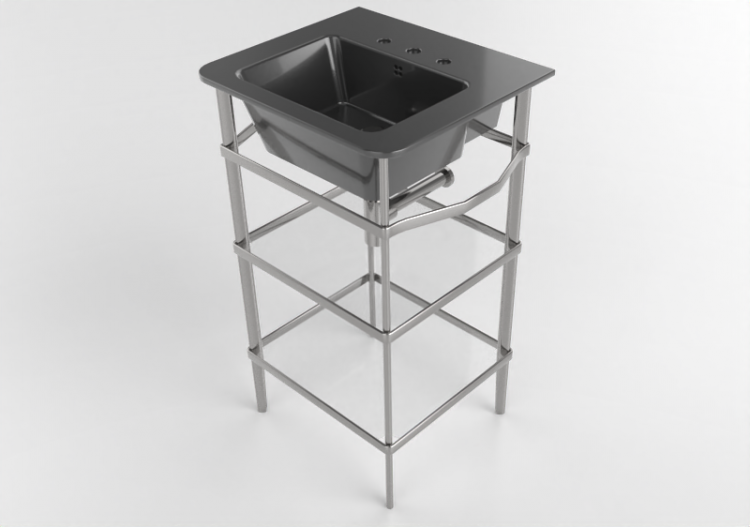 3D Waschbecken - Waschbecken mit Waschtisch - Flaminia -...
