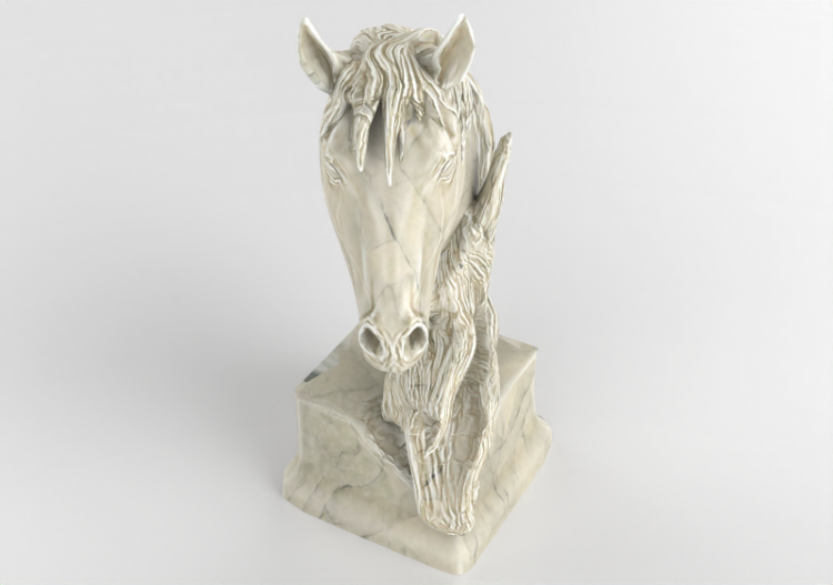 Sculture 3D - Busto testa di cavallo - ACCA software