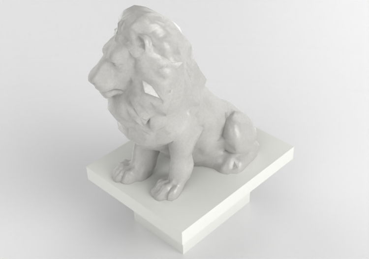 3D Sculptures - Statue of Leone seduto - ACCA software