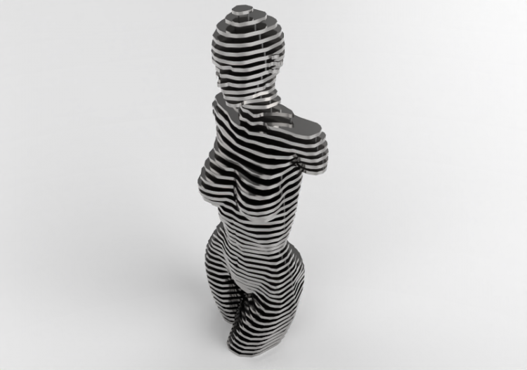 Sculptures 3D - Sculture moderne en métal - ACCA software