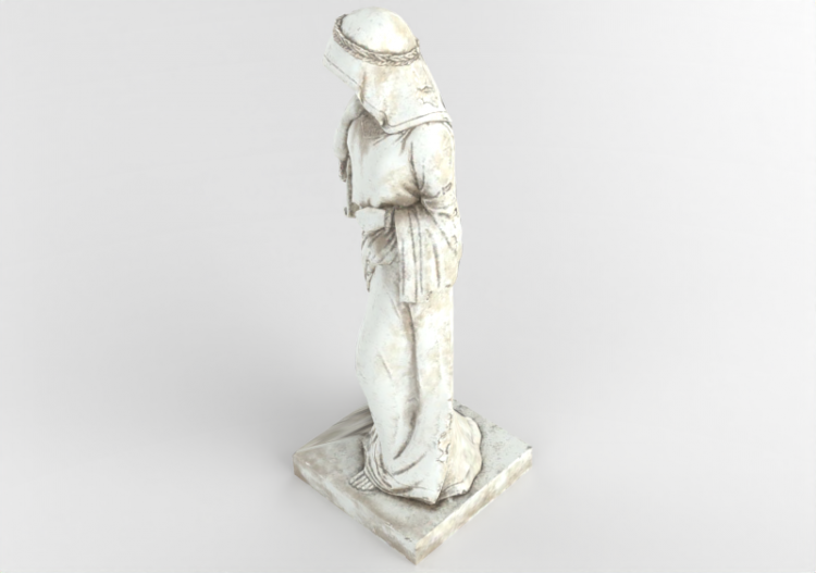 Esculturas 3D - Estátua mulher com véu - ACCA software