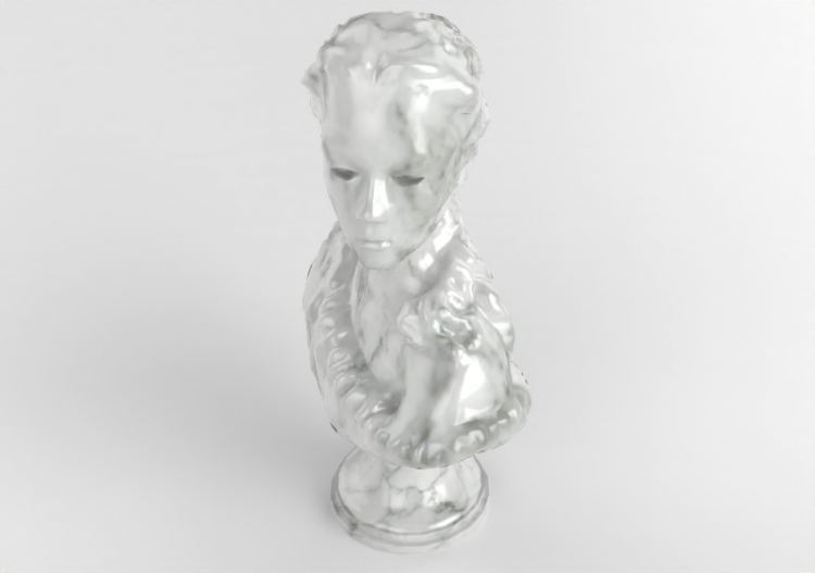 Esculturas 3D - Busto mulher vitoriana - ACCA software