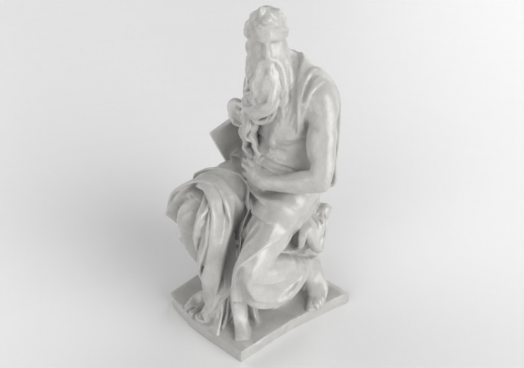 Sculptures 3D - Statue Moïse - ACCA software