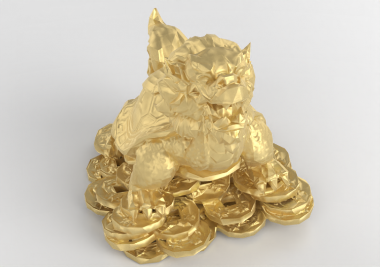 Esculturas 3D - Estatua Dragón - ACCA software