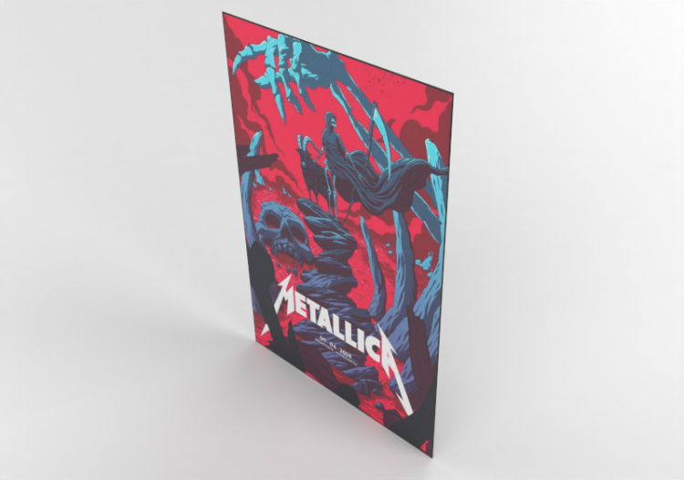 Impressões 3D - Cartaz Metallica - ACCA software