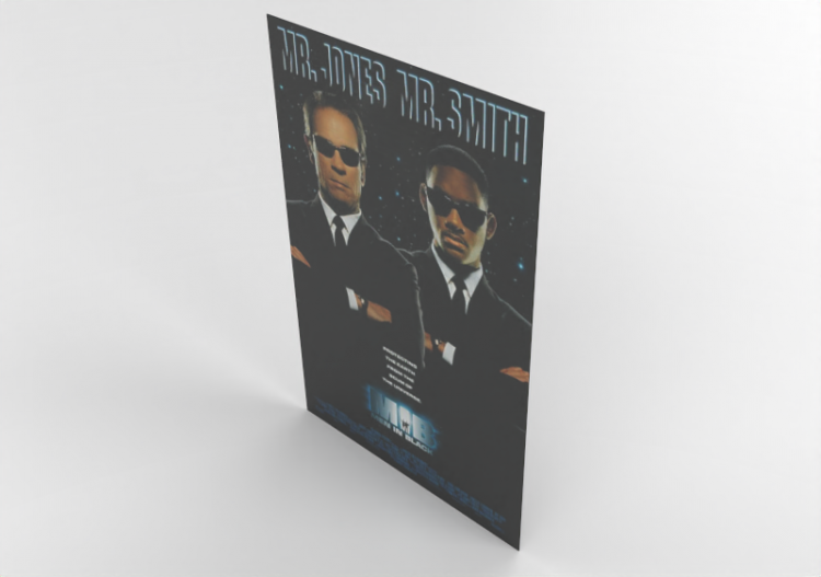 3D Poster - Poster Man in black - ACCA software