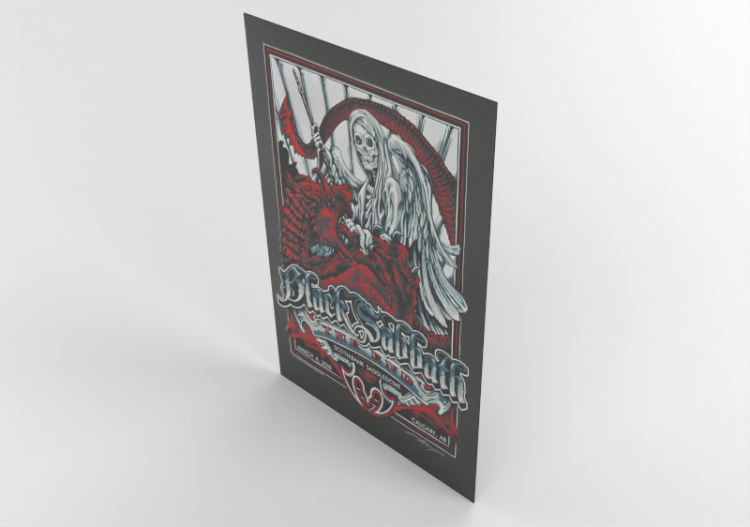 Impressões 3D - Cartaz Black Sabbath - ACCA software