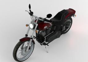 Motocicletas e bicicletas 3D - Harley Davidson Evo Softail