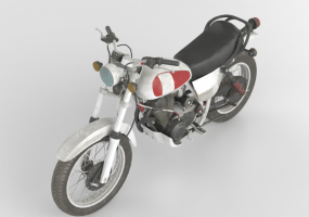 3D Motorräder und Fahrräder - Oldtimer-Motorrad