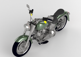Motocicletas e bicicletas 3D - Moto americana