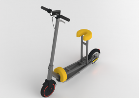 Motos et Vélos 3D - Scooter électrique Xiaomi Mi scooter 2 avec siège