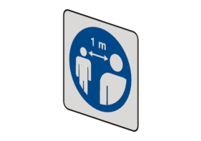 Mantener la distancia de un metro