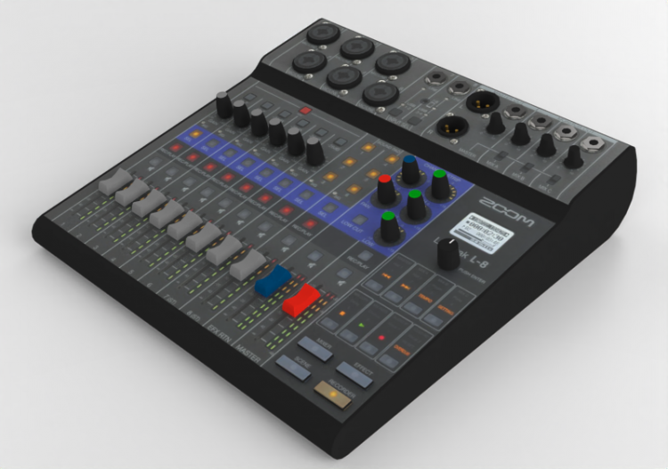 3D Musikinstrumente - Zoom LiveTrak L-8 - ACCA software