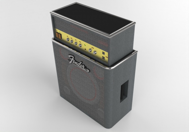 3D Musical Instruments - Fender Amplifier - ACCA software