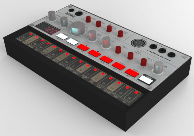 3D Musical Instruments - Korg Volca Bass - ACCA software