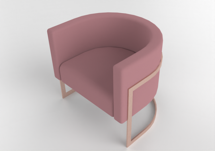 Chairs and Sofas 3D - Fabric lined Armchair - Artzzi -...