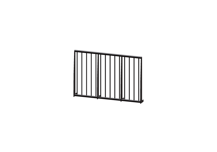 3D Geländer - Balustrade mit förmigen Bandstahl-Pfosten... 3D Geländer - Balustrade mit förmigen Bandstahl-Pfosten...