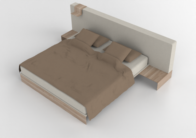3D Beds - Kingsize bed - Artzzi - Gap - ACCA software