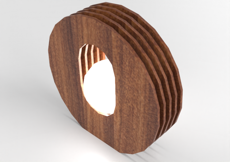Lampe de table 3D - Lampe en bois - Artzzi - Wey - ACCA...