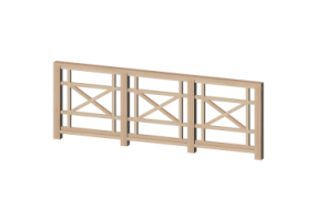Ringhiere 3D - Balaustra in legno [AV] - Pannello a maglia incrociata