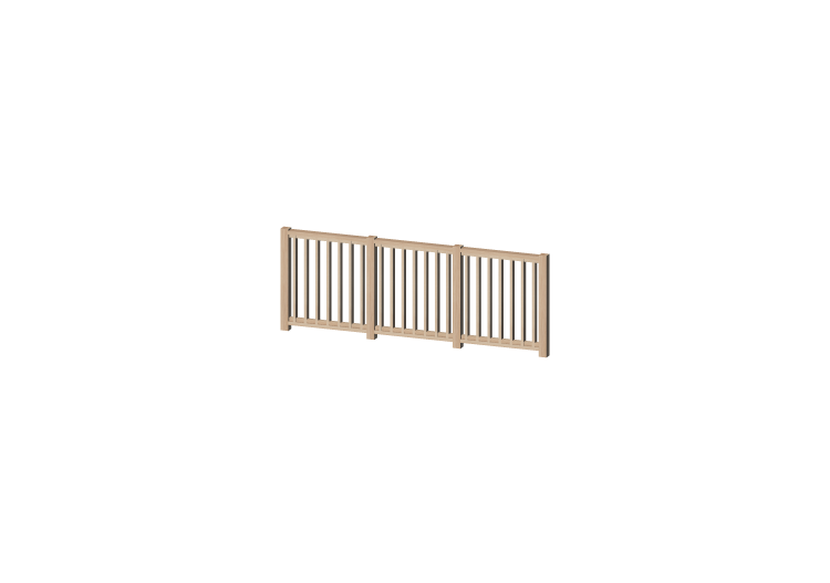 Clôtures 3D - Traverses en bois avec poteaux en coupe -... Clôtures 3D - Traverses en bois avec poteaux en coupe -...