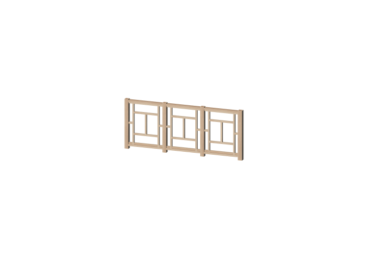 Cerca 3D - Longarinas de madeira com painel de malha reta -... Cerca 3D - Longarinas de madeira com painel de malha reta -...