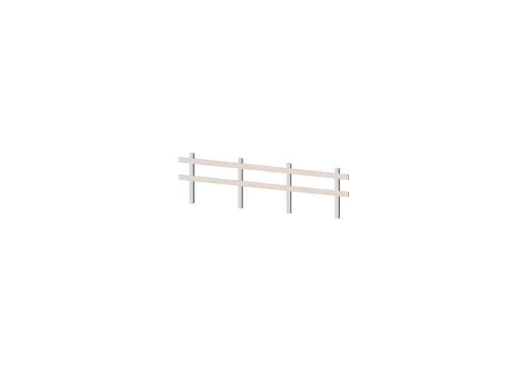3D Parapet - Square pole with two crossbars - ACCA software 3D Parapet - Square pole with two crossbars - ACCA software
