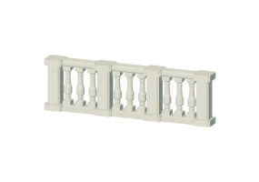3D Balustrade - Ausgeschmiegte S&auml;ulen und kleine St&uuml;tzen