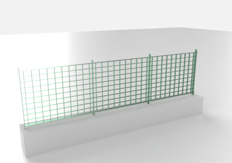 3D Zaun - Recinzione metallo maglia quadrata - ACCA...