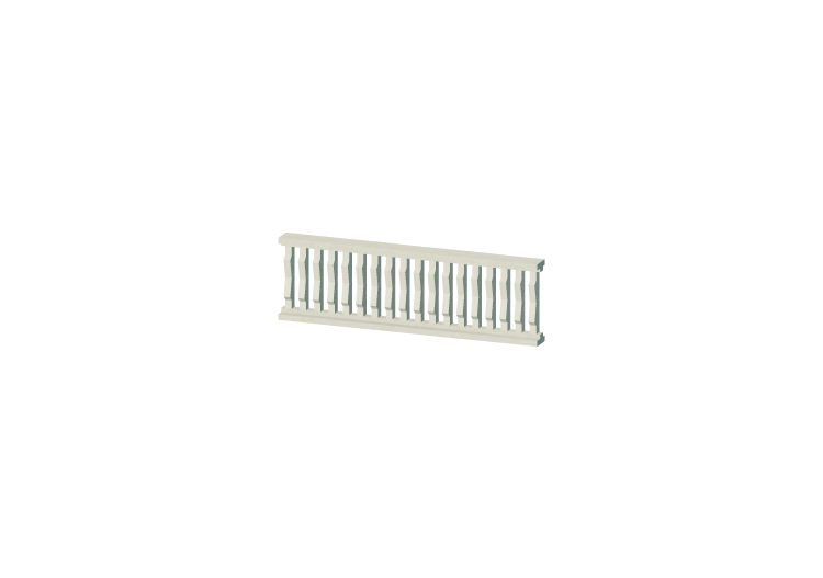 Balaustradas 3D - Pilastras retangulares com duas panças -... Balaustradas 3D - Pilastras retangulares com duas panças -...
