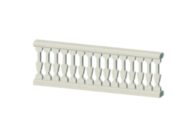 Balustrades 3D - Colonnes plates &eacute;vas&eacute;es