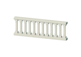 3D Balustrade - Rounded columns