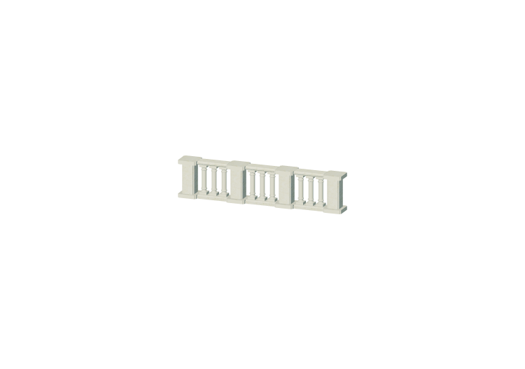 3D Balustrade - Abgerundete Säulen und kleine Stützen -... 3D Balustrade - Abgerundete Säulen und kleine Stützen -...
