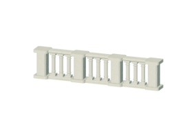 3D Balustrade - Round columns and small pillars