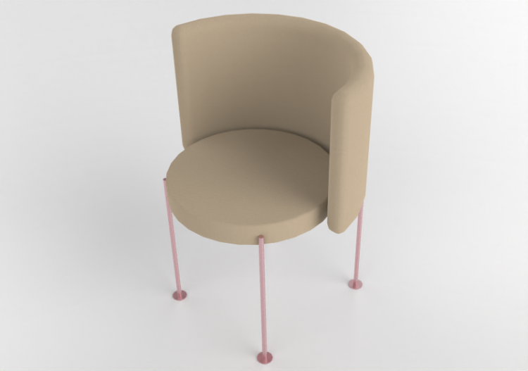 Cadeira 3D - Cadeira em tecido - Artzzi - Romeu - ACCA...