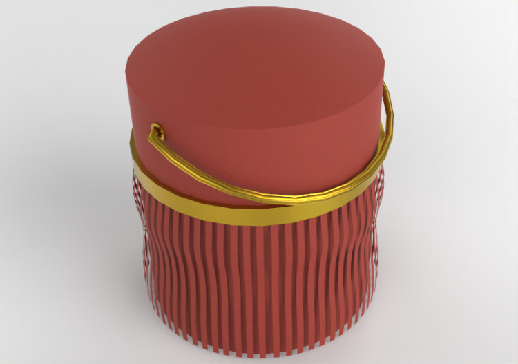 3D Sofa - Fabric Pouf - Artzzi - Serena - ACCA software